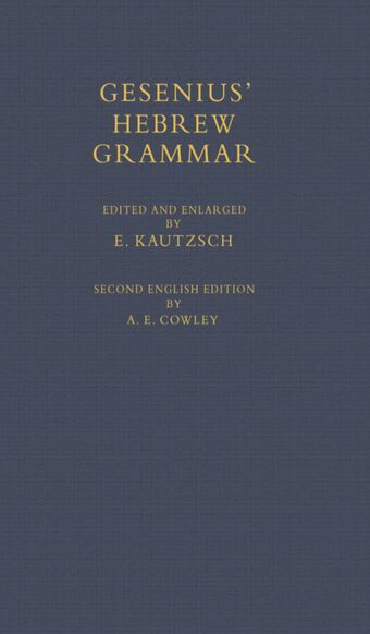 Gesenius' Hebrew Grammar book cover
