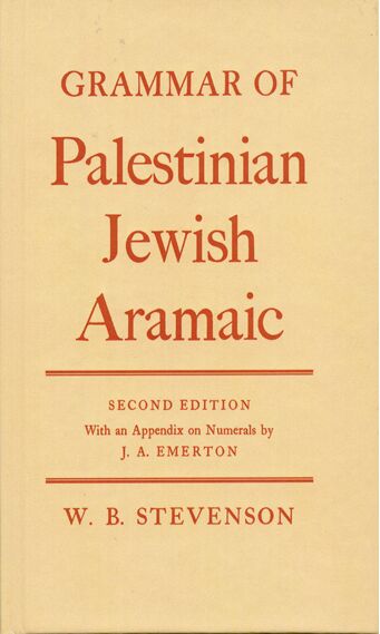 Grammar of Palestinian Jewish Aramaic book cover