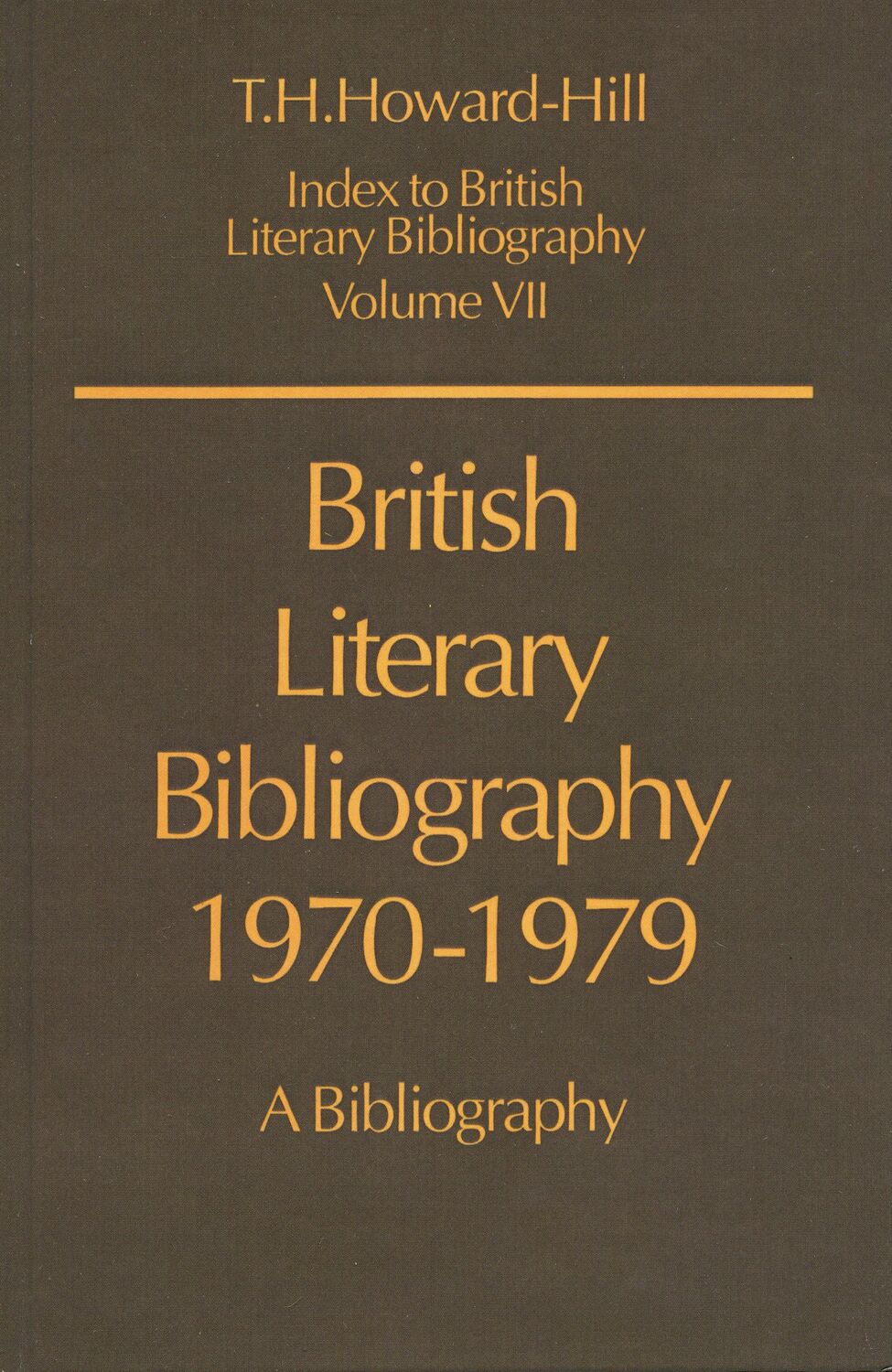 British Literary Bibliography 1970-1979 book cover