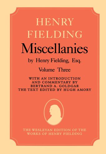Miscellanies by Henry Fielding, Esq book cover