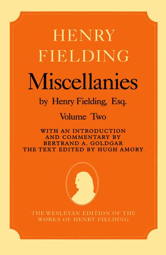 Miscellanies by Henry Fielding, Esq book cover
