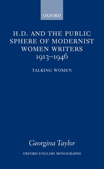 H.D. and the Public Sphere of Modernist Women Writers 1913-1946 book cover