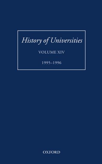 History of Universities, Volume XIV: 1995-1996 book cover