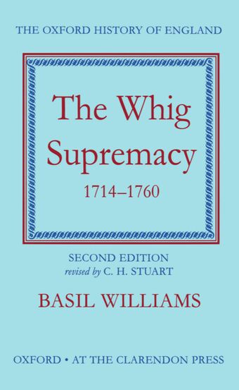 The Whig Supremacy 1714-1760 book cover