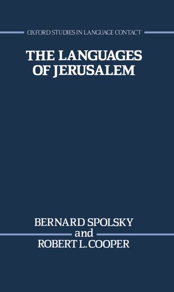The Languages of Jerusalem book cover