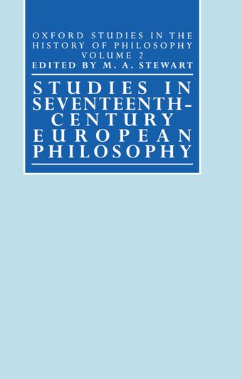 Studies in Seventeenth-Century European Philosophy book cover