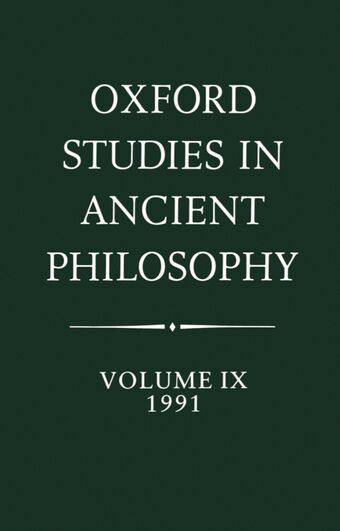 Oxford Studies in Ancient Philosophy book cover