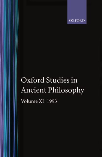Oxford Studies in Ancient Philosophy book cover