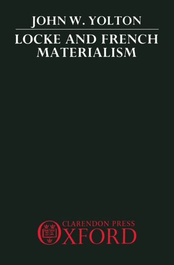 Locke and French Materialism book cover