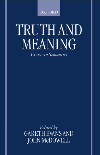 Truth and Meaning book cover