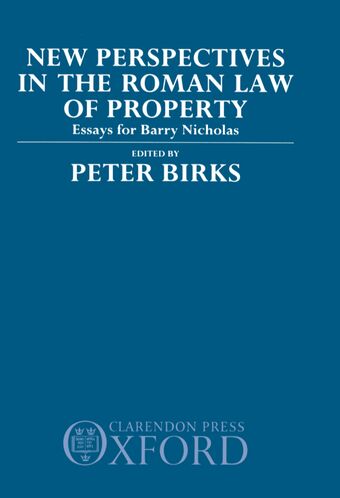New Perspectives in the Roman Law of Property book cover