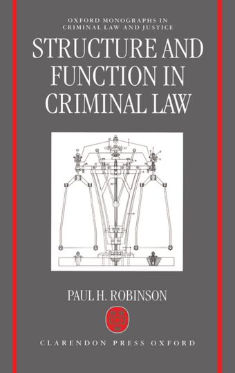 Structure and Function in Criminal Law book cover