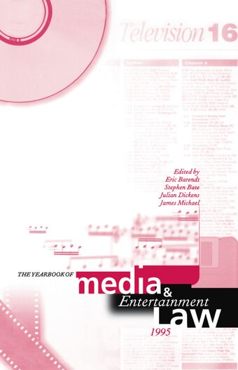 The Yearbook of Media and Entertainment Law book cover