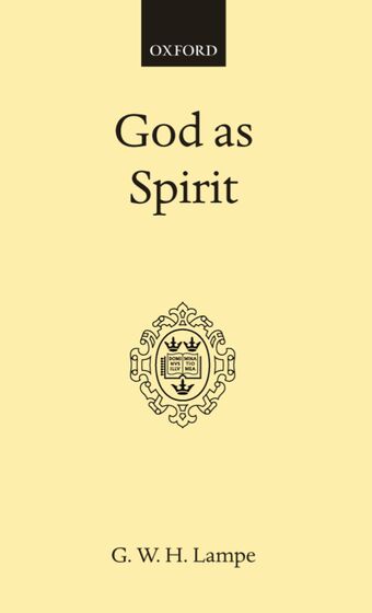 God as Spirit book cover