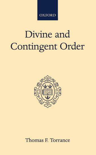 Divine and Contingent Order book cover