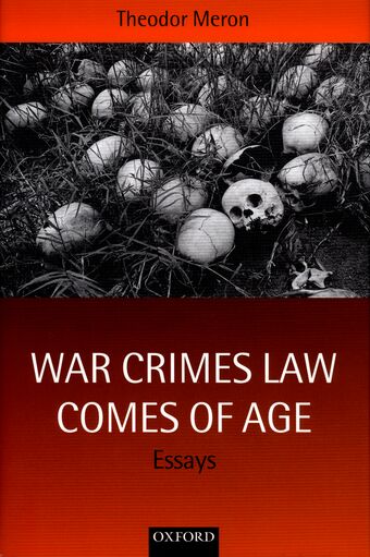 War Crimes Law Comes of Age book cover