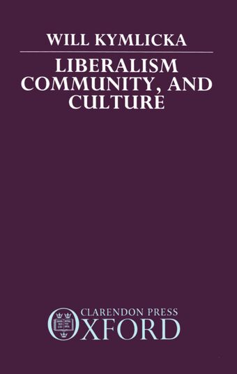 Liberalism, Community, and Culture book cover