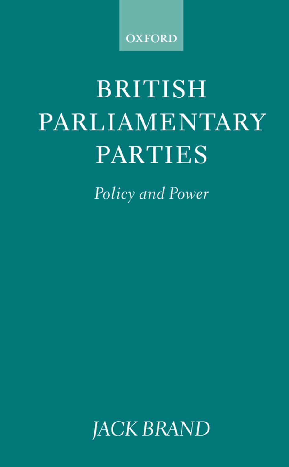 British Parliamentary Parties book cover