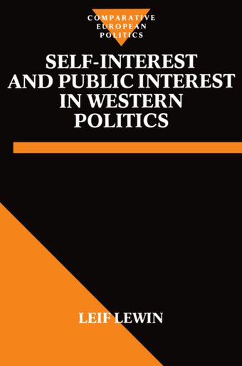 Self-Interest and Public Interest in Western Politics book cover