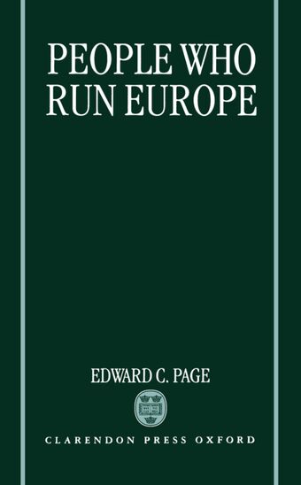 People Who Run Europe book cover