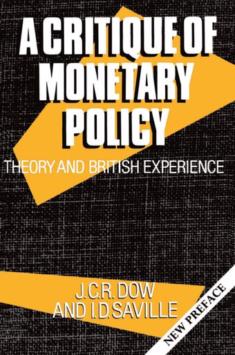A Critique of Monetary Policy book cover