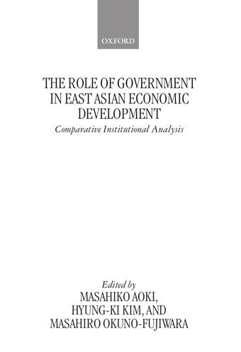The Role of Government in East Asian Economic Development book cover