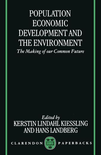 Population, Economic Development, and the Environment book cover