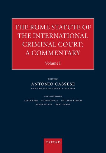 The Rome Statute for an International Criminal Court book cover