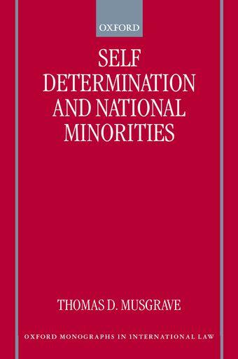 Self-Determination and National Minorities book cover