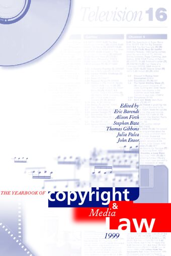 Yearbook of Copyright and Media Law: Volume V, 2000 book cover