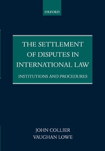 The Settlement of Disputes in International Law book cover