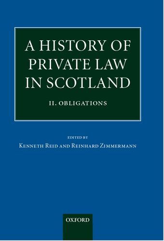 A History of Private Law in Scotland book cover