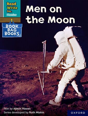RWI PHONICS: BBB GREY 3 Men on the moon book cover