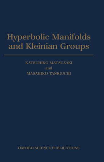 Hyperbolic Manifolds and Kleinian Groups book cover