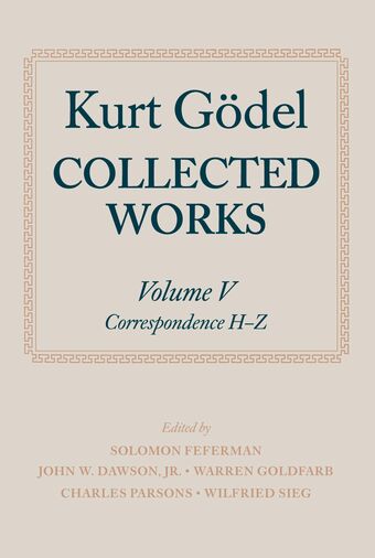 Kurt Godel Collected Works: Volume V book cover