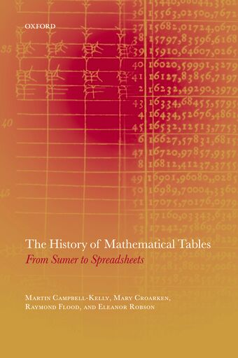 The History of Mathematical Tables book cover