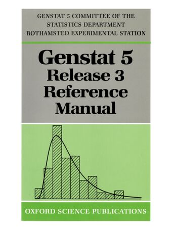Genstat5 Release 3 Reference Manual book cover