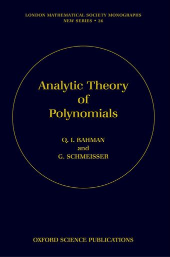 Analytic Theory of Polynomials book cover