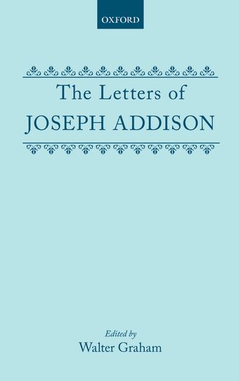 The Letters of Joseph Addison book cover