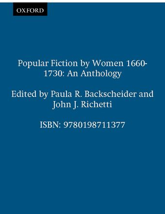 Popular Fiction by Women 1660-1730 book cover