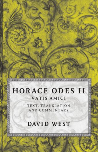 Horace, Odes II: Vatis Amici book cover