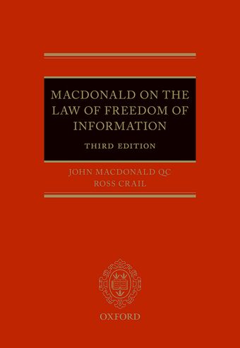 Macdonald on the Law of Freedom of Information book cover
