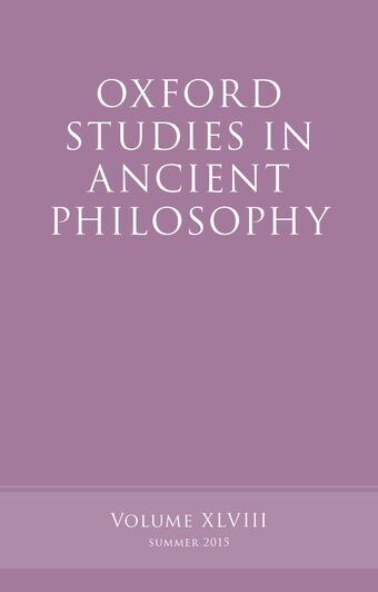 Oxford Studies in Ancient Philosophy book cover