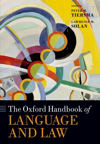 The Oxford Handbook of Language and Law book cover
