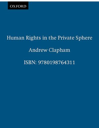 Human Rights in the Private Sphere book cover