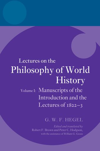 Hegel: Lectures on the Philosophy of World History book cover