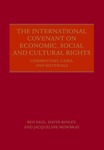 The International Covenant on Economic, Social and Cultural Rights book cover