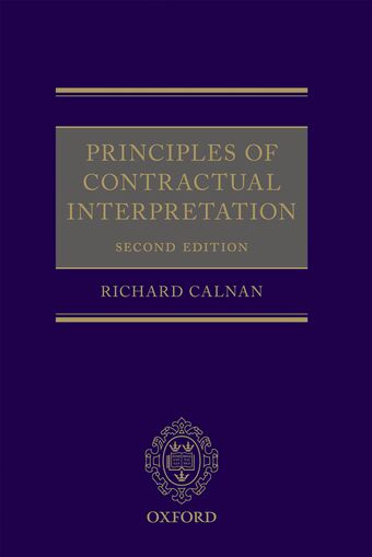 Principles of Contractual Interpretation book cover