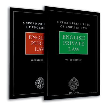 Oxford Principles of English Law : English Private Law (3rd edition) and book cover