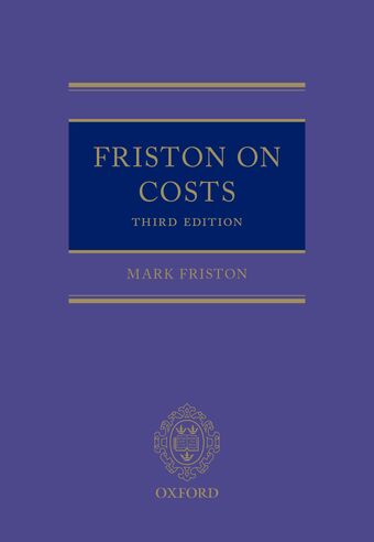 Friston on Costs book cover